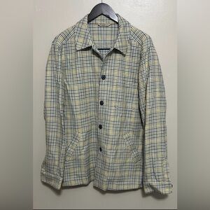 Paul Fredrick Cotton Blend Check Shirt Jacket Shacket Size LT